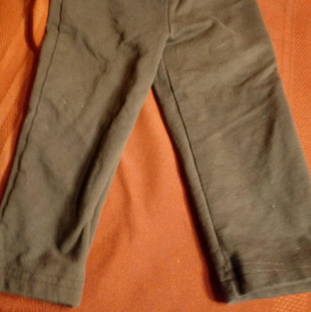 Brown pants Grey onesie